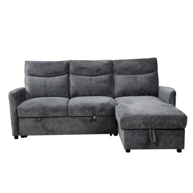 Kampinė sofa-lova LUMEN U, tamsiai pilka 3 Kampinė sofa-lova LUMEN U, tamsiai pilka 3