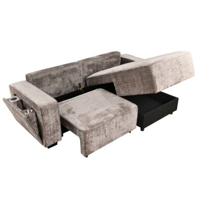 Kampinė sofa-lova RUFUS, pilkai ruda (taupe) 2 Kampinė sofa-lova RUFUS, pilkai ruda (taupe) 2