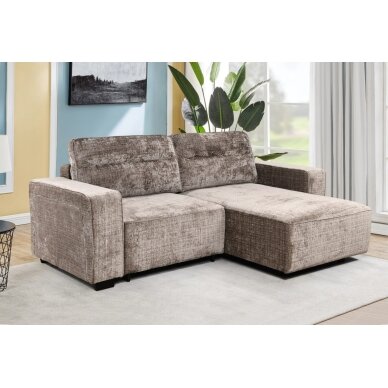 Kampinė sofa-lova RUFUS, pilkai ruda (taupe) 3 Kampinė sofa-lova RUFUS, pilkai ruda (taupe) 3