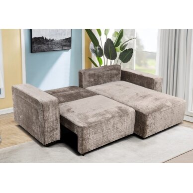Kampinė sofa-lova RUFUS, pilkai ruda (taupe) 4 Kampinė sofa-lova RUFUS, pilkai ruda (taupe) 4