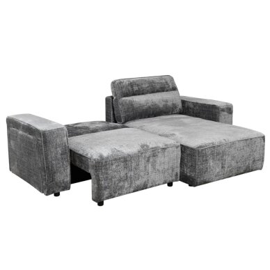 Kampinė sofa-lova RUFUS, tamsiai pilka 1