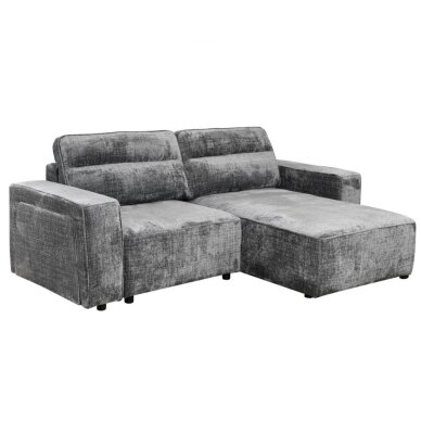 Kampinė sofa-lova RUFUS, tamsiai pilka