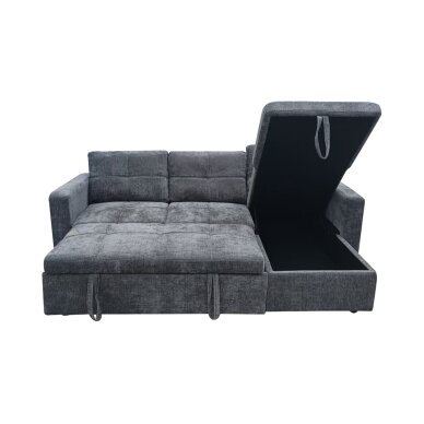 Kampinė sofa-lova SOHO, tamsiai pilka 3