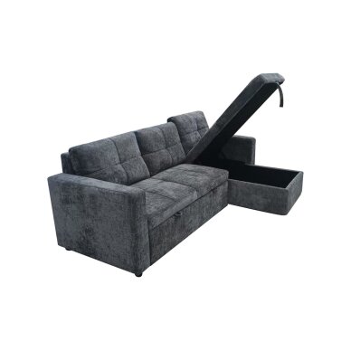 Kampinė sofa-lova SOHO, tamsiai pilka 5