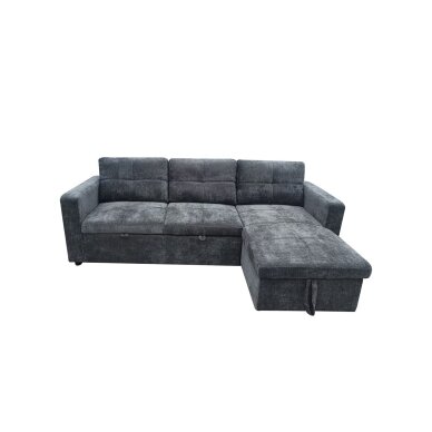 Kampinė sofa-lova SOHO, tamsiai pilka