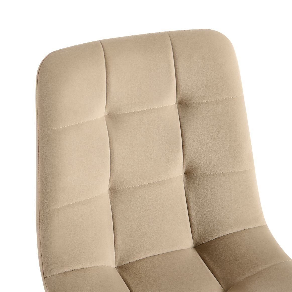Kėdė TED new, smėlio, veliūrinė, juodos kojos 5