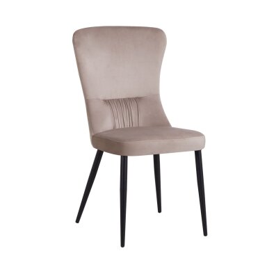 Kėdė MILA, pilkai ruda (taupe), veliūrinė
