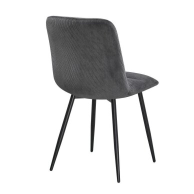 Kėdė BOS, pilka, velvetinė 3 Kėdė BOS, pilka, velvetinė 3