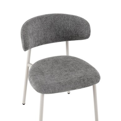 Kėdė PRIMO GREY, pilka, lininė, pilkos kojos 2 Kėdė PRIMO GREY, pilka, lininė, pilkos kojos 2