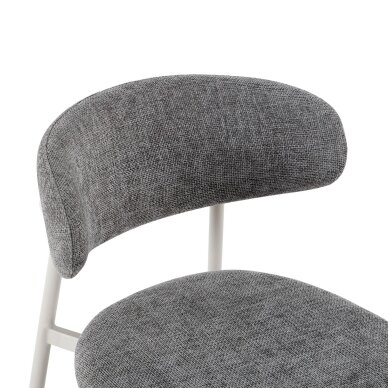 Kėdė PRIMO GREY, pilka, lininė, pilkos kojos 3