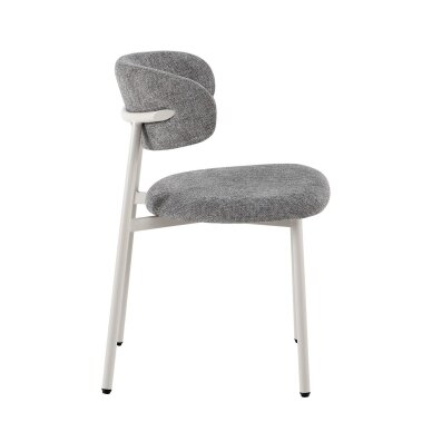Kėdė PRIMO GREY, pilka, lininė, pilkos kojos 4 Kėdė PRIMO GREY, pilka, lininė, pilkos kojos 4