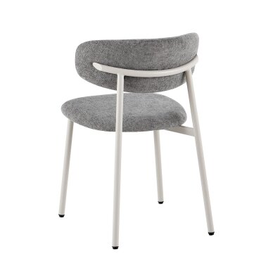Kėdė PRIMO GREY, pilka, lininė, pilkos kojos 5 Kėdė PRIMO GREY, pilka, lininė, pilkos kojos 5