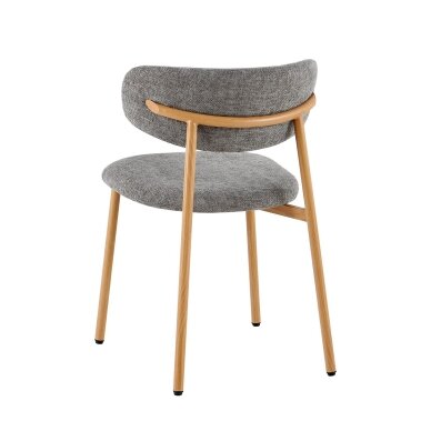 Kėdė PRIMO OAK, smėlio pilka, lininė, ąžuolo spalvos kojos 5