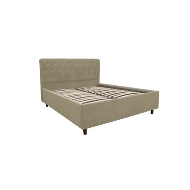 Lova su patalynės dėže RIVIERA NEW 180x200 cm, šviesi chaki