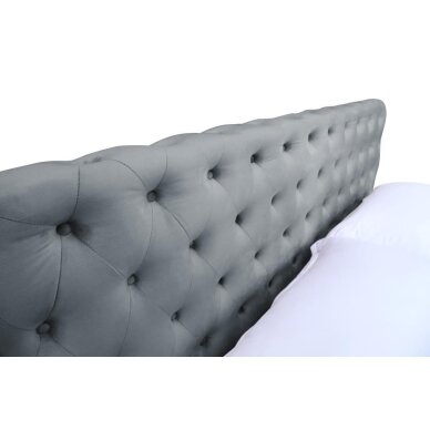 Lova su patalynės dėže BELINDA 140x200 cm, tamsiai pilka 5