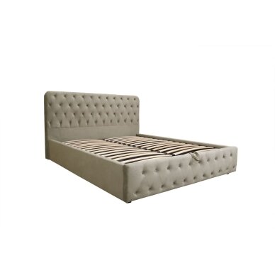 Lova su patalynės dėže BELINDA NEW 160x200 cm, šviesiai pilka 1