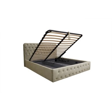 Lova su patalynės dėže BELINDA NEW 160x200 cm, šviesiai pilka 2