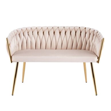 Sofa aksomas - Riviera 06 smėlinė 1 Sofa aksomas - Riviera 06 smėlinė 1