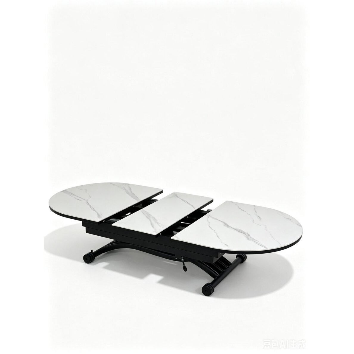 Stalas transformeris BREMEN 120-150x75 cm, matinė balta 1
