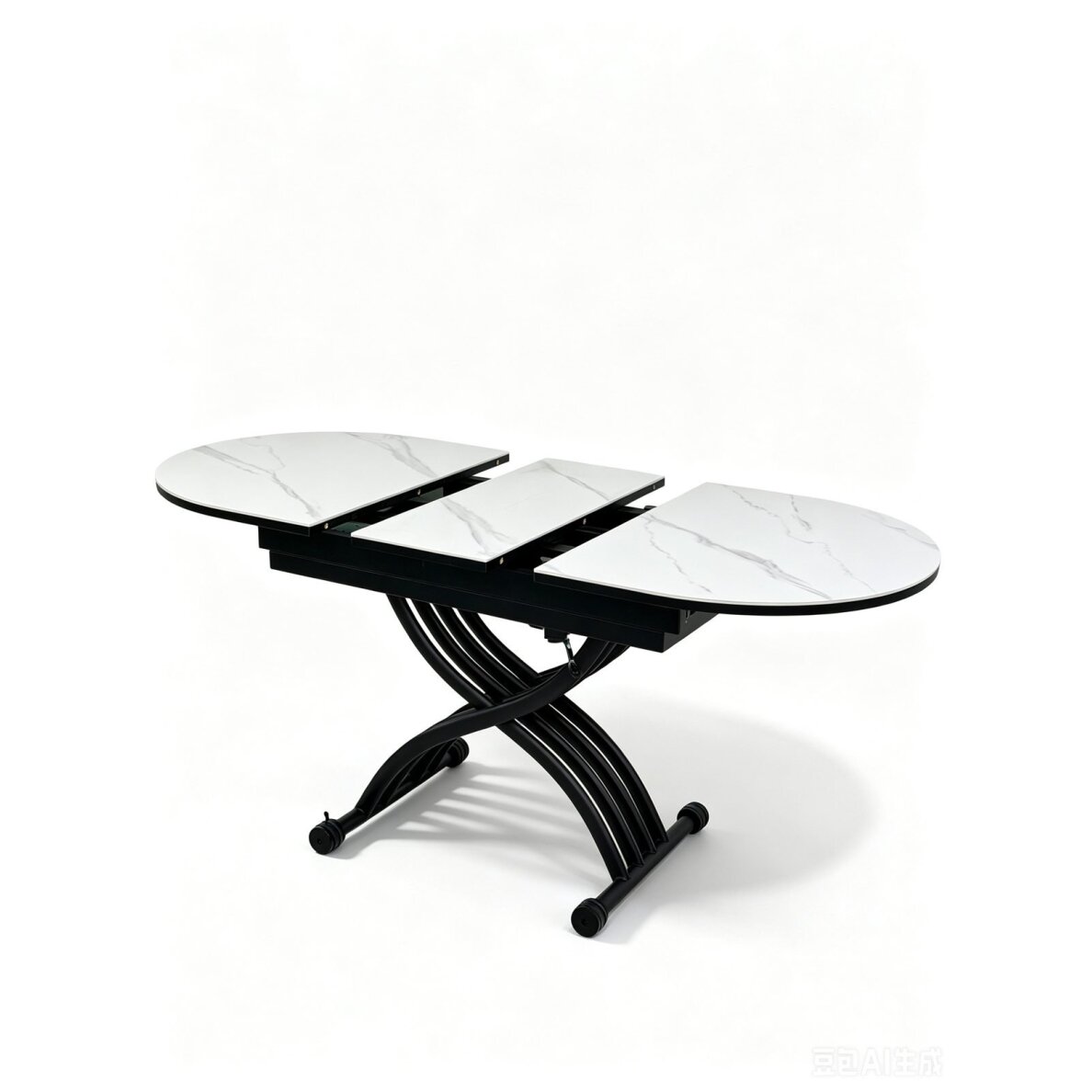 Stalas transformeris BREMEN 120-150x75 cm, matinė balta 2