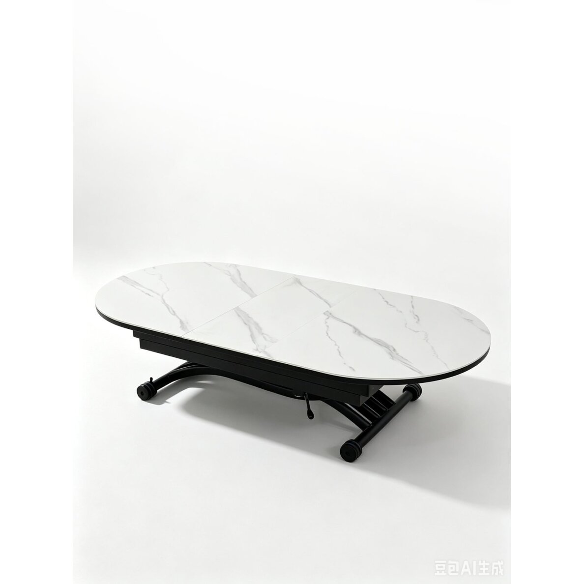 Stalas transformeris BREMEN 120-150x75 cm, matinė balta 3
