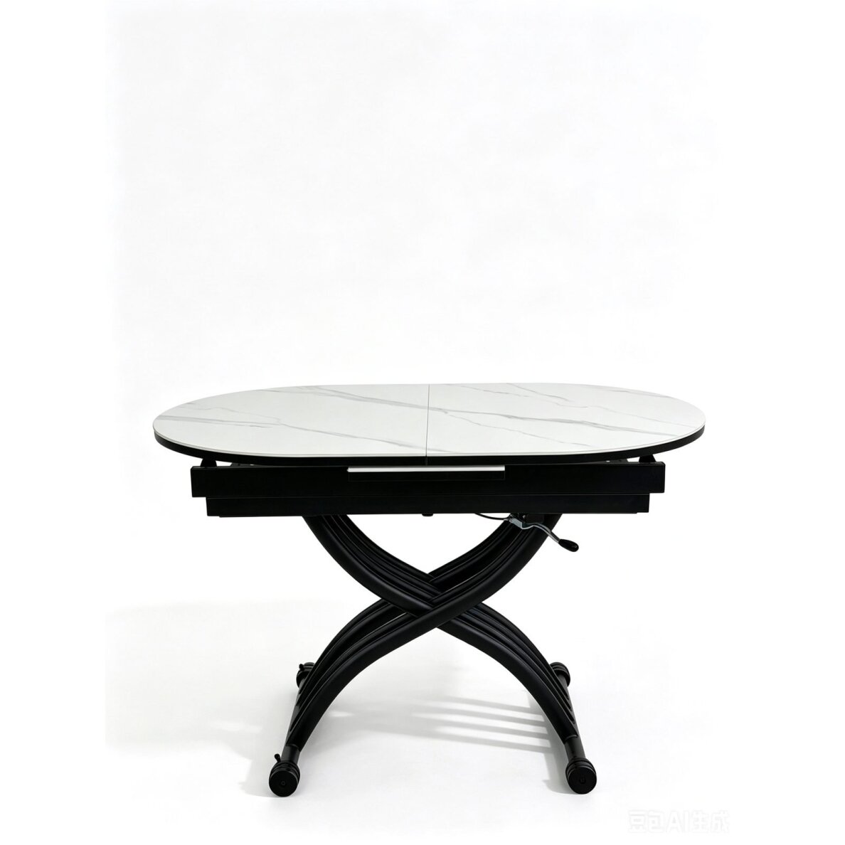 Stalas transformeris BREMEN 120-150x75 cm, matinė balta 4
