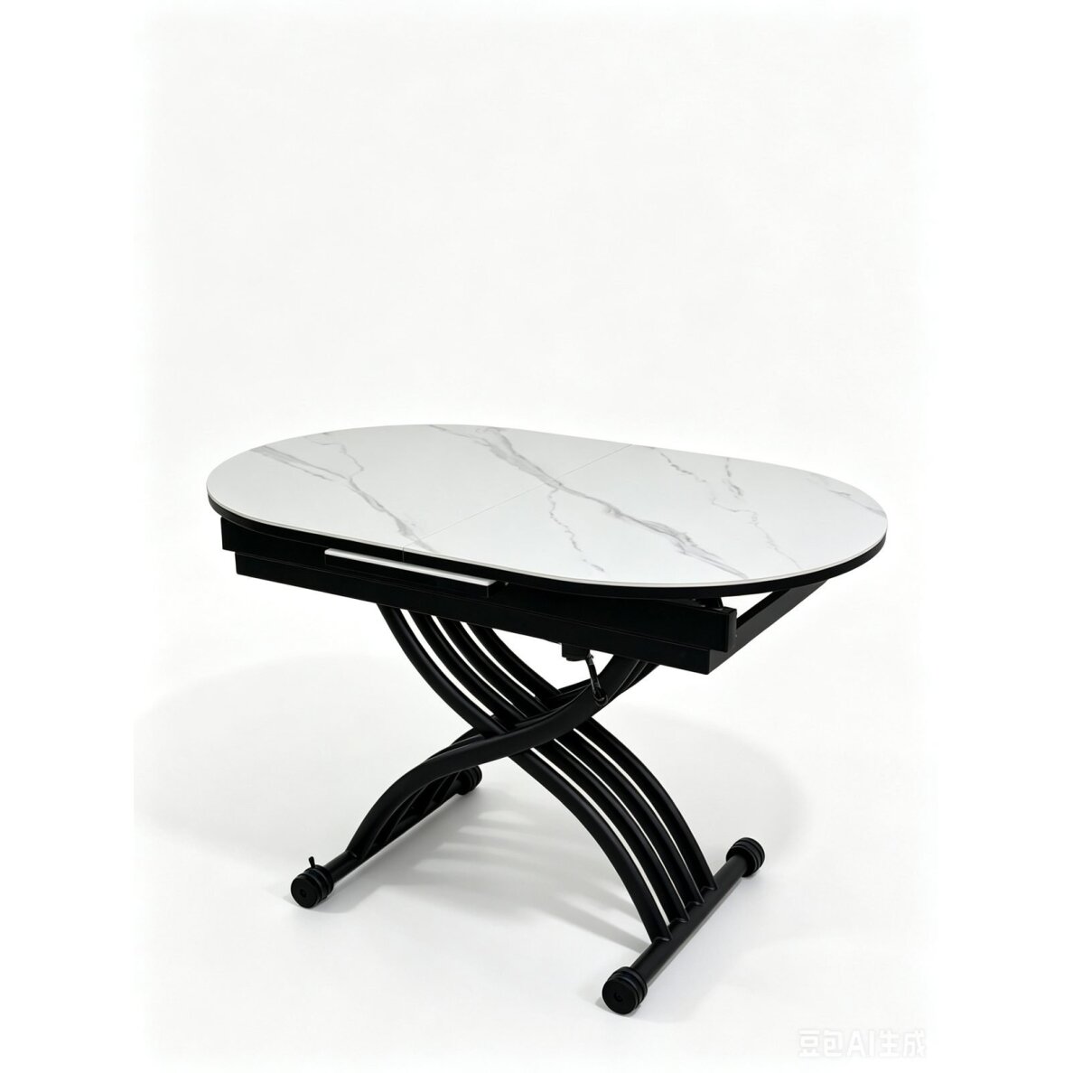 Stalas transformeris BREMEN 120-150x75 cm, matinė balta 5