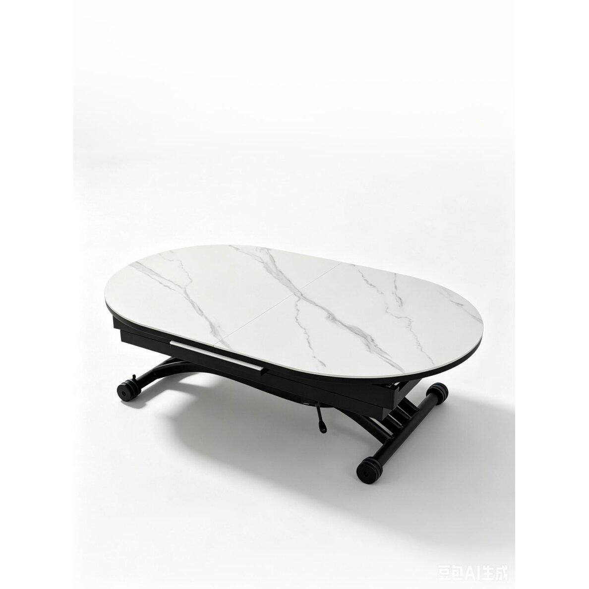 Stalas transformeris BREMEN 120-150x75 cm, matinė balta