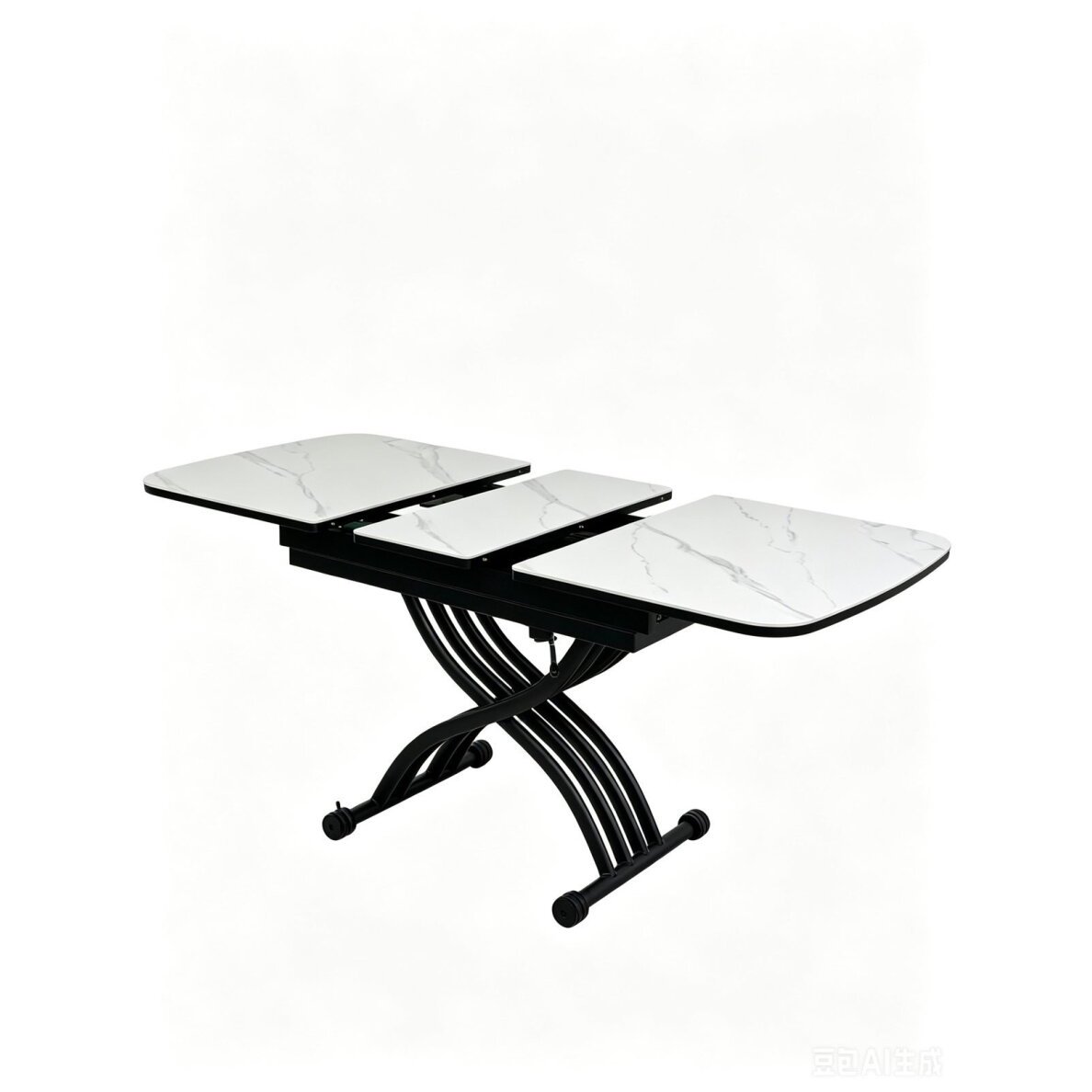 Stalas transformeris MILAN 120-150x75 cm, matinė balta 3