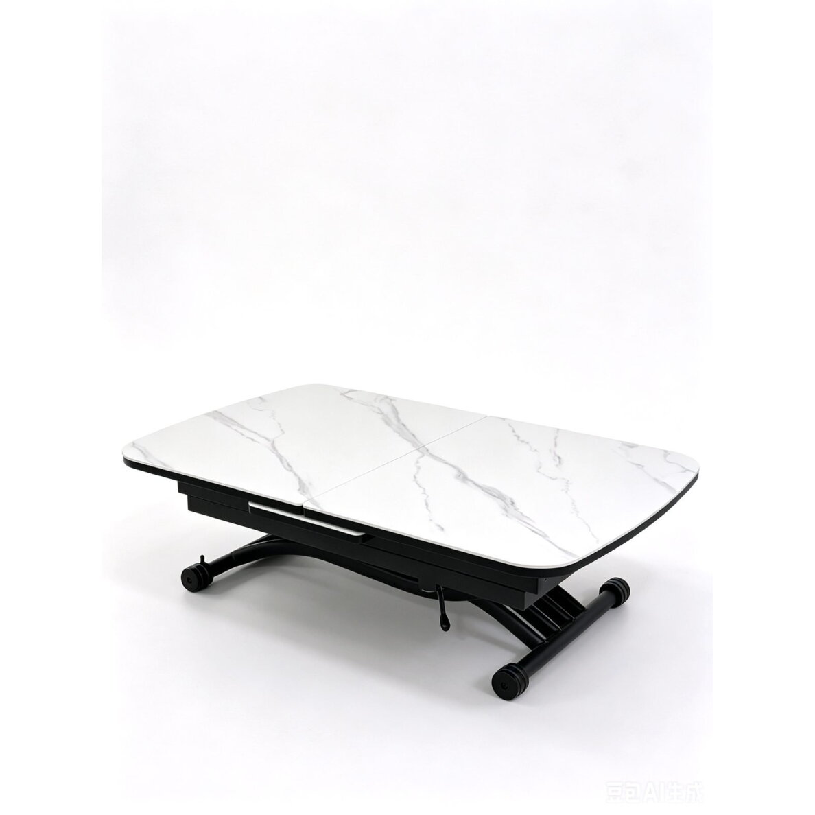 Stalas transformeris MILAN 120-150x75 cm, matinė balta 4