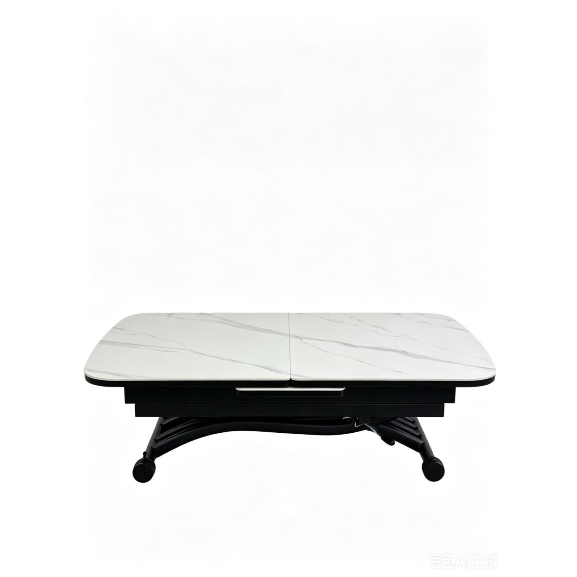 Stalas transformeris MILAN 120-150x75 cm, matinė balta Stalas transformeris MILAN 120-150x75 cm, matinė balta