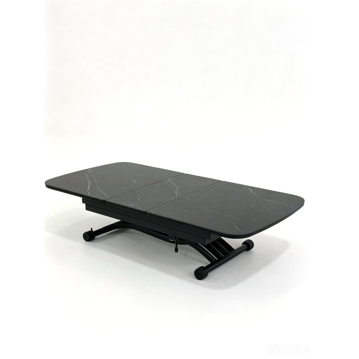 Stalas transformeris MILAN 120-150x75 cm, matinė juoda 1