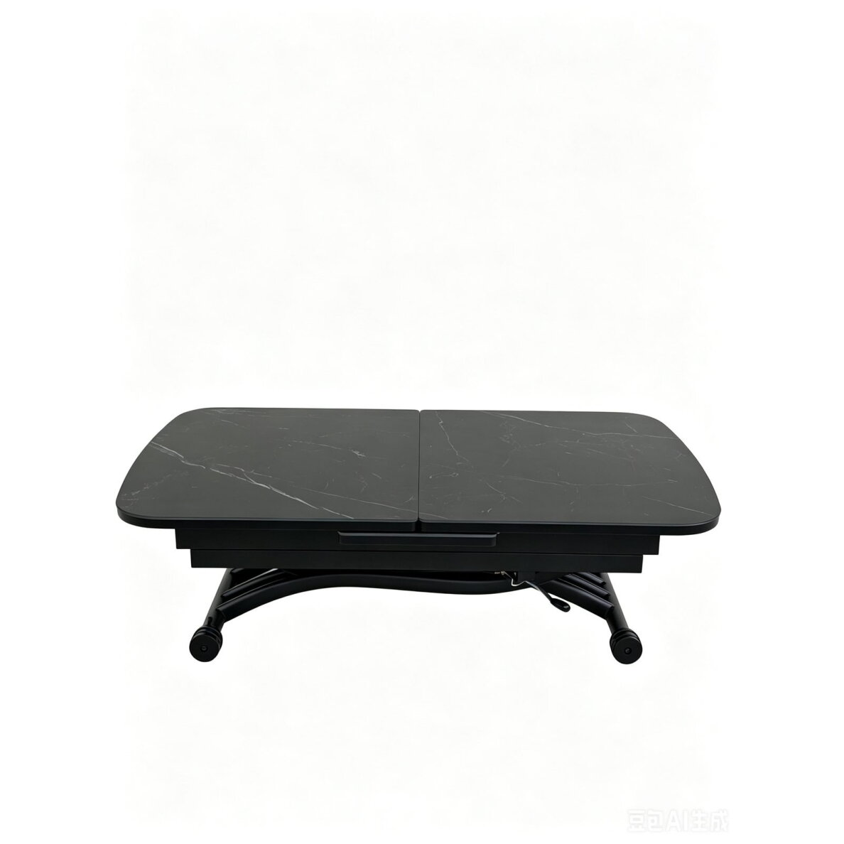 Stalas transformeris MILAN 120-150x75 cm, matinė juoda 2