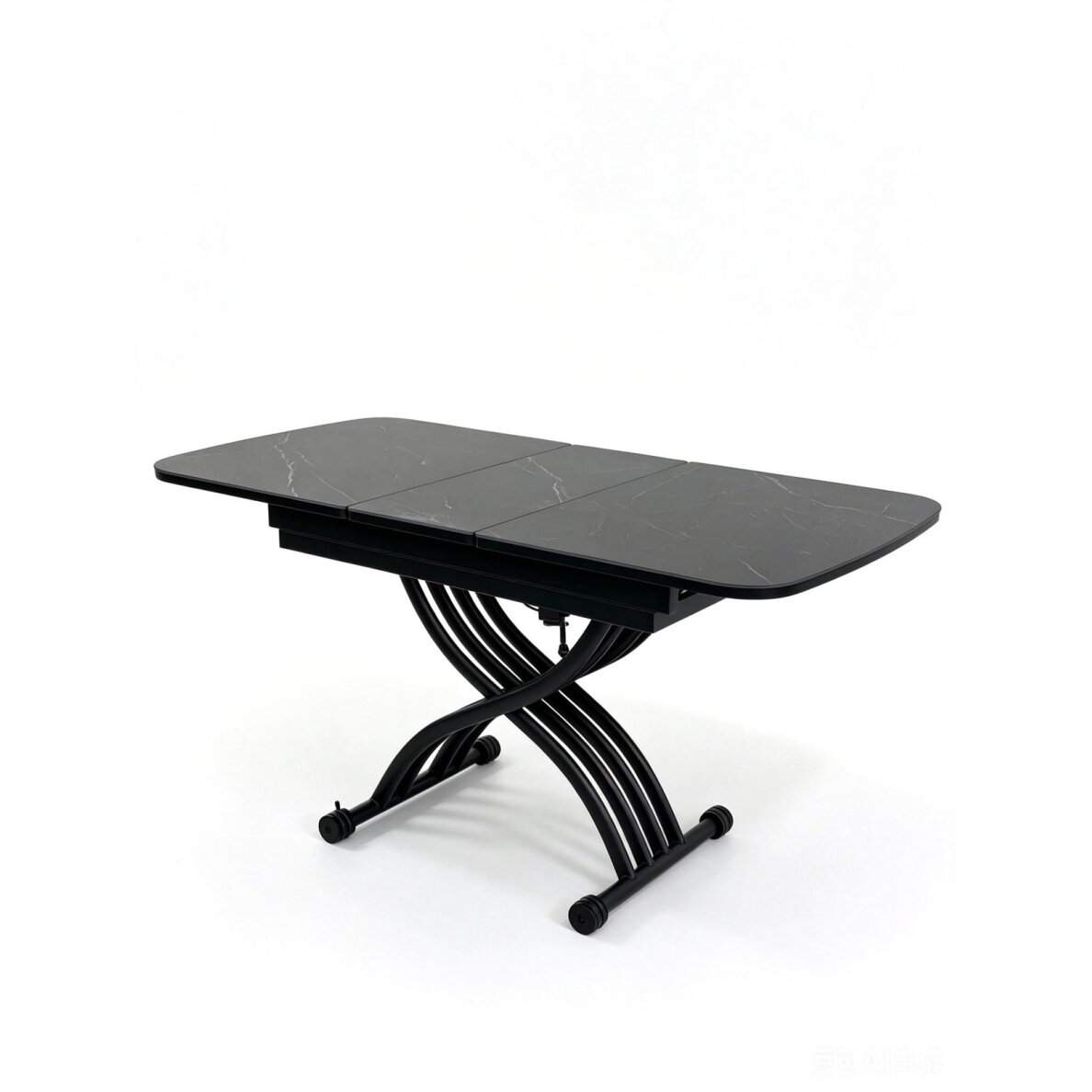 Stalas transformeris MILAN 120-150x75 cm, matinė juoda 4