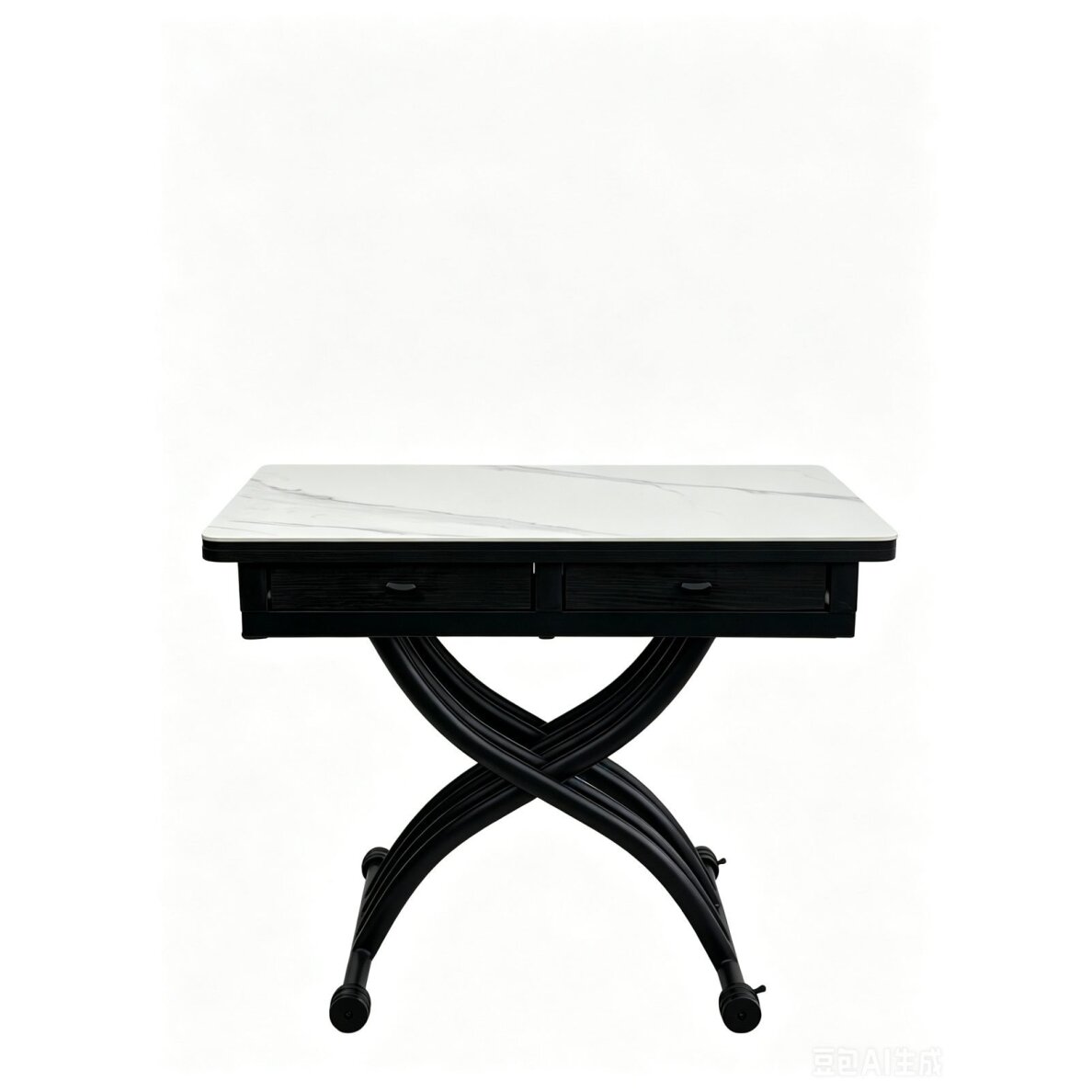 Stalas transformeris NANT 100x57-114 cm, matinė balta 2