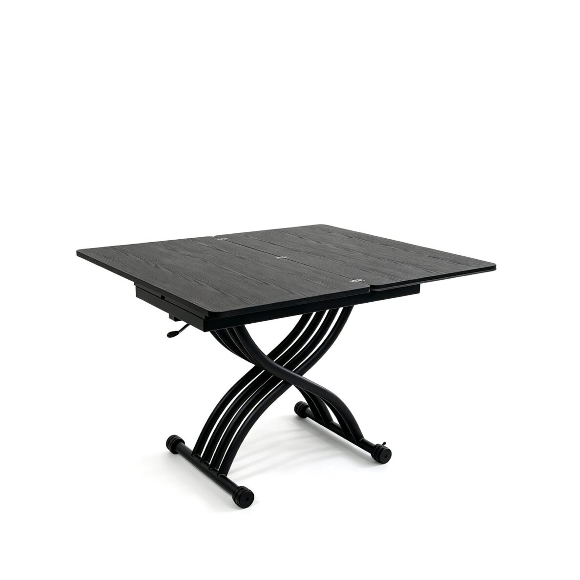 Stalas transformeris NANT 100x57-114 cm, matinė juoda 2 Stalas transformeris NANT 100x57-114 cm, matinė juoda 2