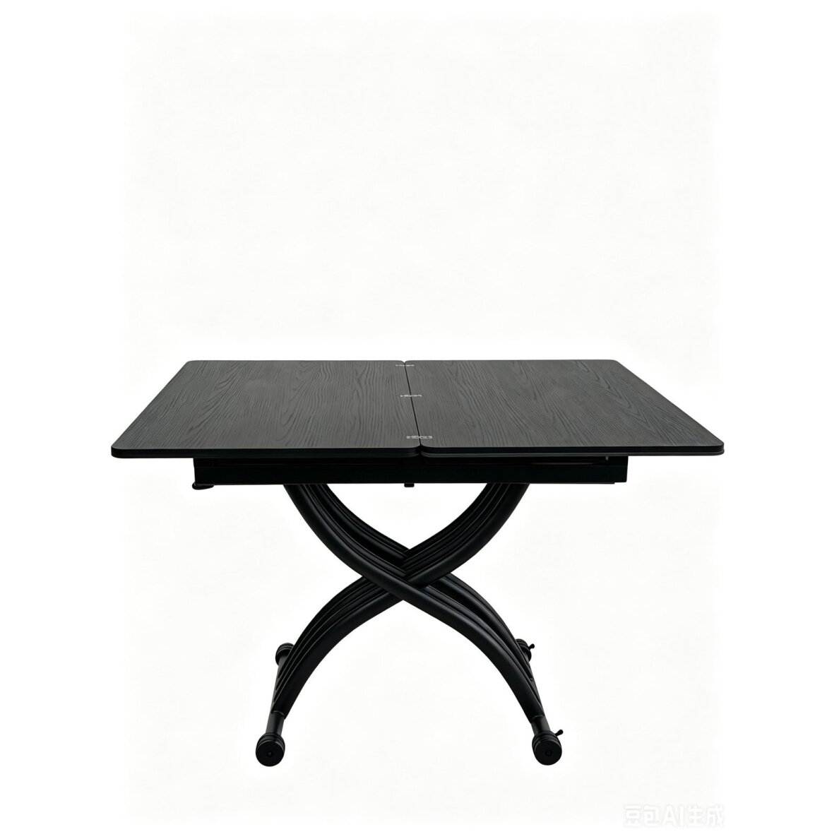 Stalas transformeris NANT 100x57-114 cm, matinė juoda