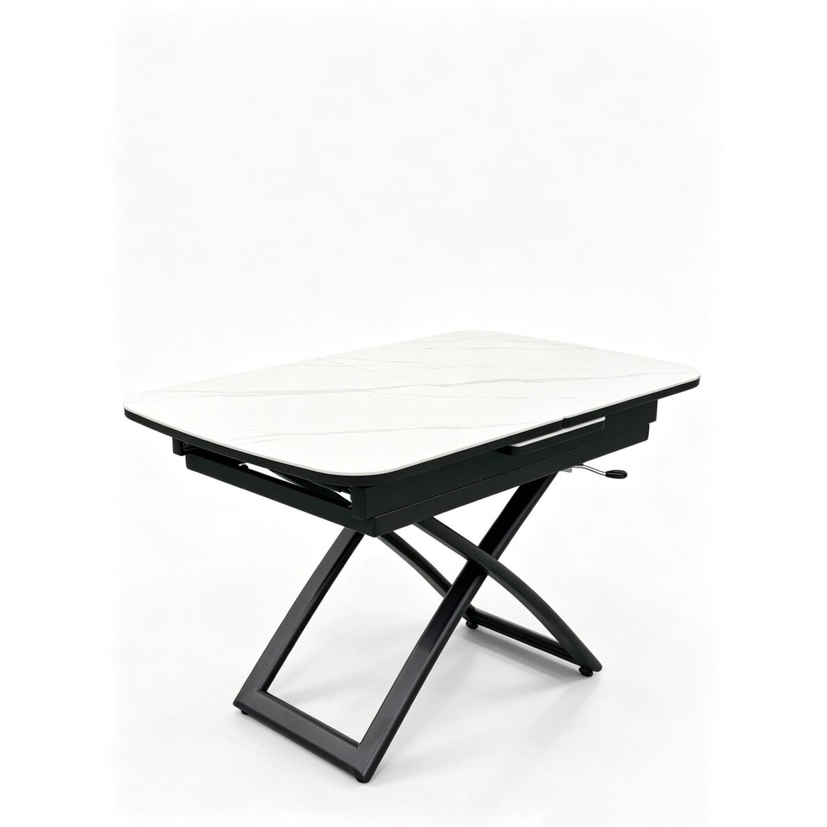 Stalas transformeris SPLIT 120-150x75 cm, matinė balta 1