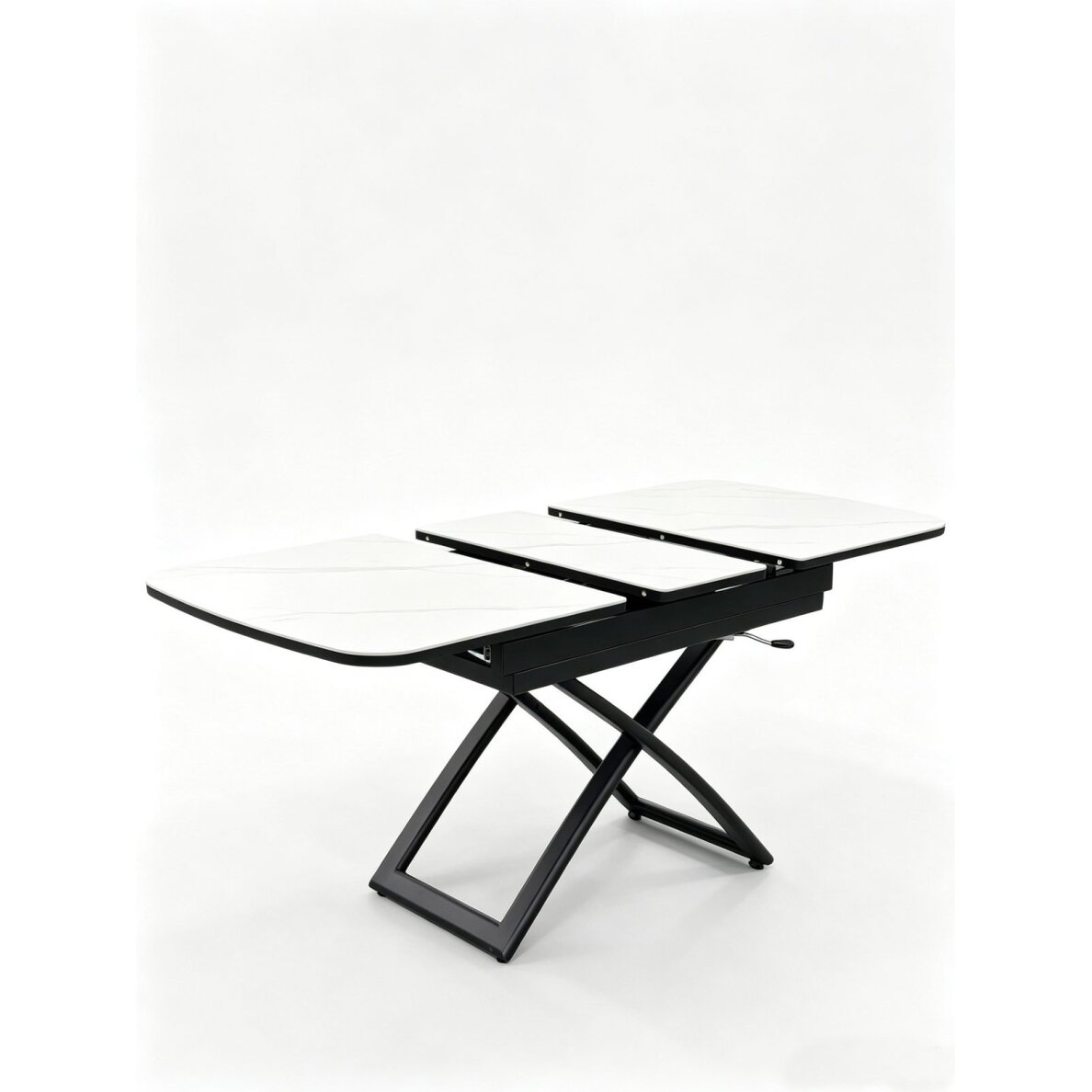Stalas transformeris SPLIT 120-150x75 cm, matinė balta 3