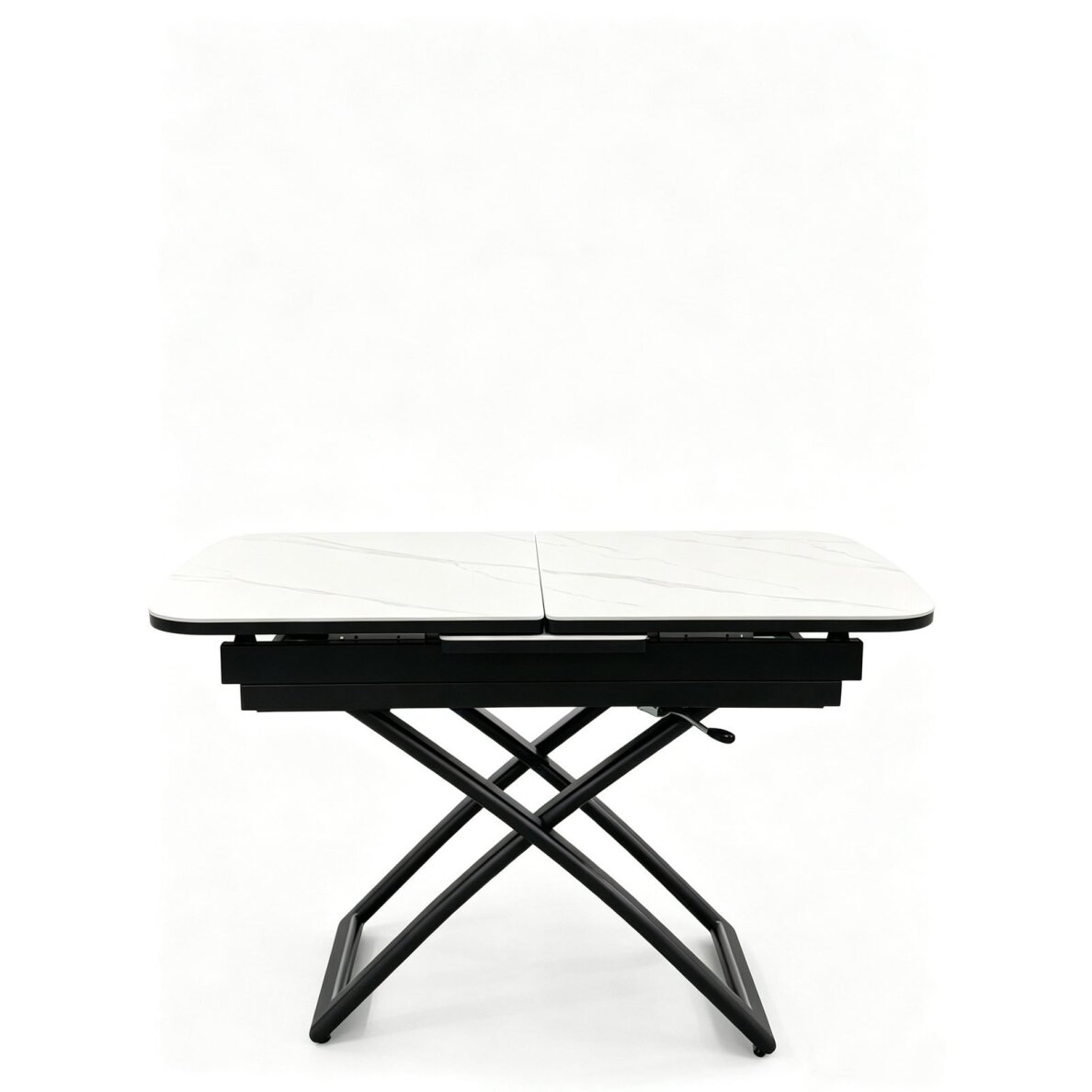 Stalas transformeris SPLIT 120-150x75 cm, matinė balta Stalas transformeris SPLIT 120-150x75 cm, matinė balta