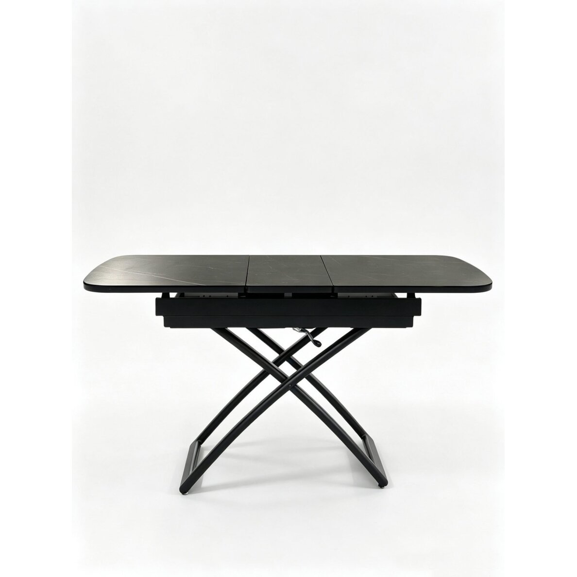 Stalas transformeris SPLIT 120-150x75 cm, matinė juoda 1 Stalas transformeris SPLIT 120-150x75 cm, matinė juoda 1