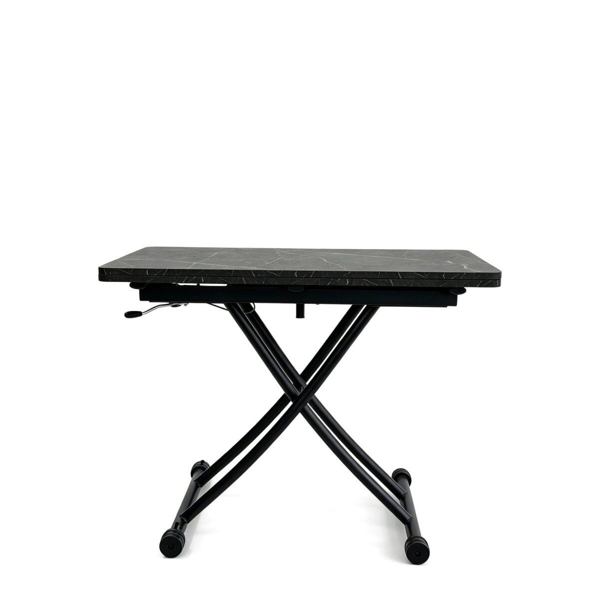 Stalas transformeris ULM 100x57-114 cm, juoda su auksu 1