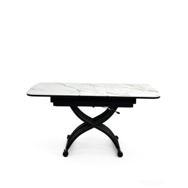 Stalas transformeris MILAN 120-150x75 cm, balta su auksu Stalas transformeris MILAN 120-150x75 cm, balta su auksu