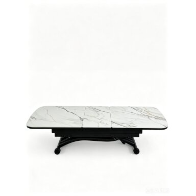 Stalas transformeris MILAN 120-150x75 cm, balta su auksu Stalas transformeris MILAN 120-150x75 cm, balta su auksu