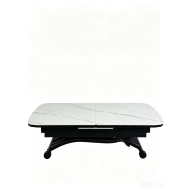 Stalas transformeris MILAN 120-150x75 cm, matinė balta Stalas transformeris MILAN 120-150x75 cm, matinė balta