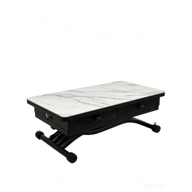 Stalas transformeris NANT 100x57-114 cm, balta su auksu Stalas transformeris NANT 100x57-114 cm, balta su auksu