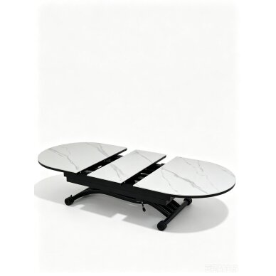 Stalas transformeris BREMEN 120-150x75 cm, matinė balta 1