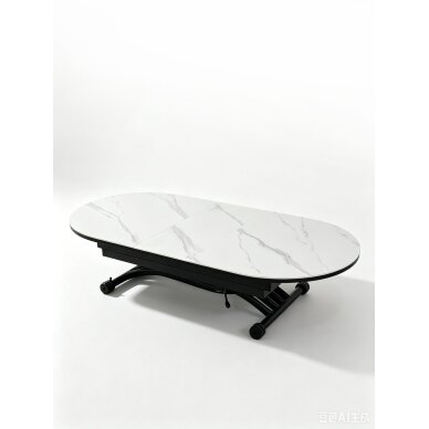 Stalas transformeris BREMEN 120-150x75 cm, matinė balta 3