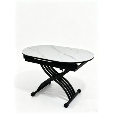 Stalas transformeris BREMEN 120-150x75 cm, matinė balta 5