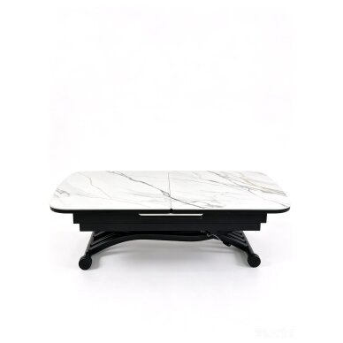 Stalas transformeris MILAN 120-150x75 cm, balta su auksu 2 Stalas transformeris MILAN 120-150x75 cm, balta su auksu 2